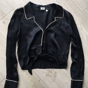 Wilfred Tie Front Blouse